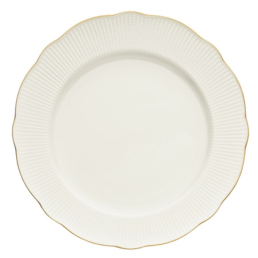 Dining set 26 pcs white/gold/porcelain