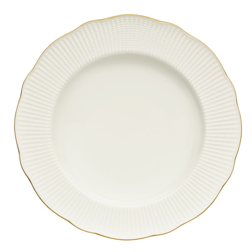 Dining set 26 pcs white/gold/porcelain