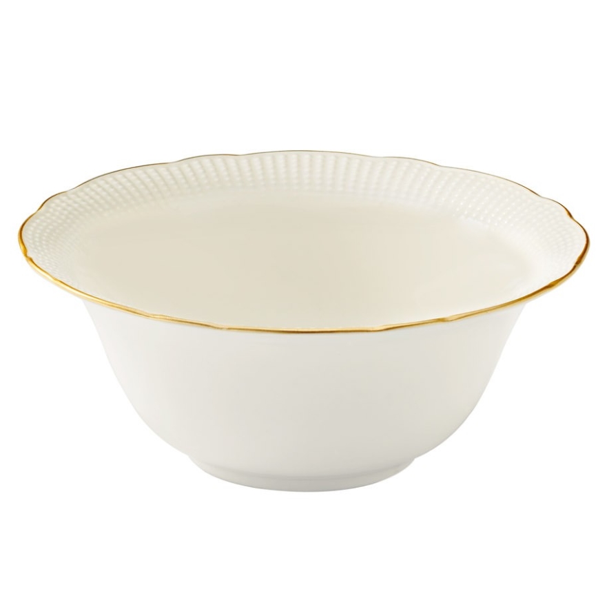 Dining set 26 pcs white/gold/porcelain