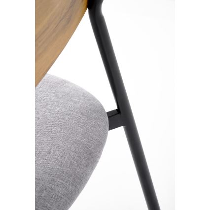 Dining set NANDO 84x54 cm gray/brown/black