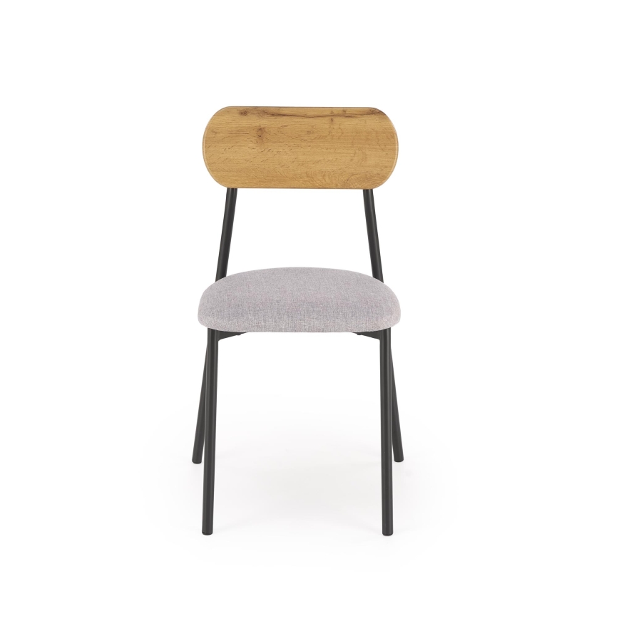 Dining set NANDO 84x54 cm gray/brown/black