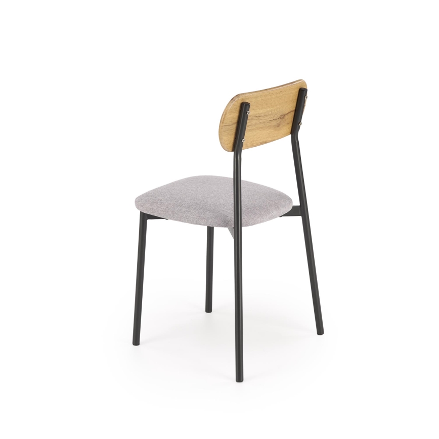 Dining set NANDO 84x54 cm gray/brown/black
