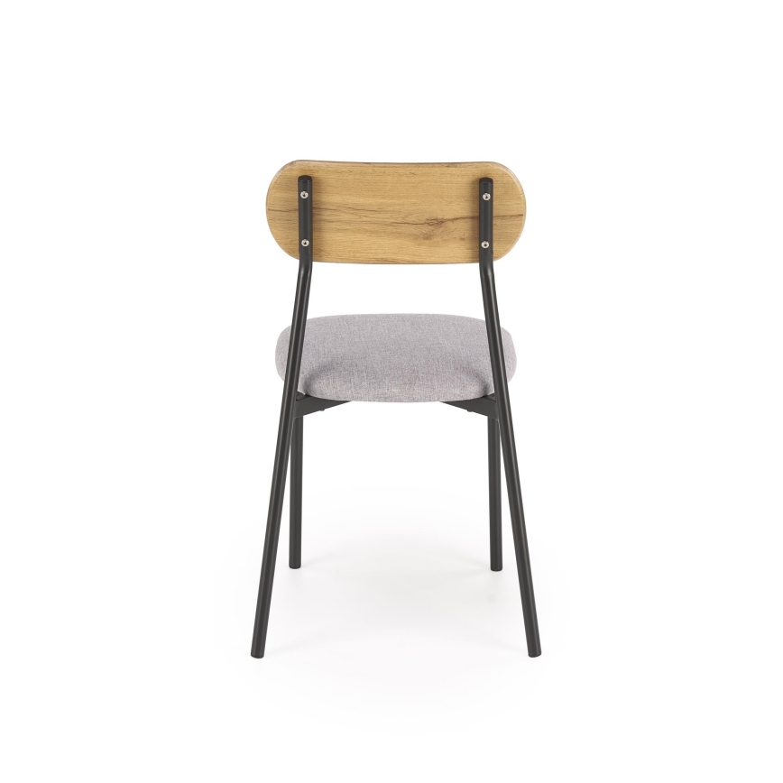 Dining set NANDO 84x54 cm gray/brown/black