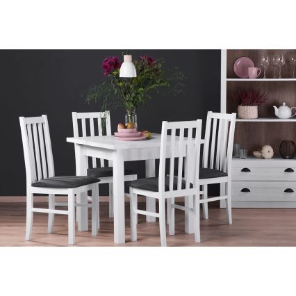 Dining table HOSPE 78x80 cm beech/white