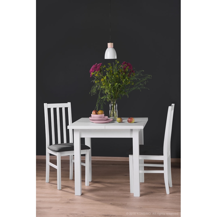 Dining table HOSPE 78x80 cm beech/white