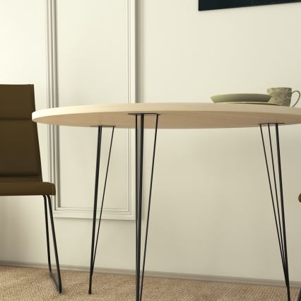 Dining table SANDALF 75x90 cm beige/black