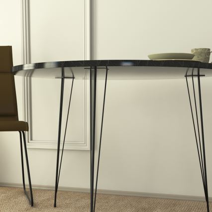 Dining table SANDALF 75x90 cm black