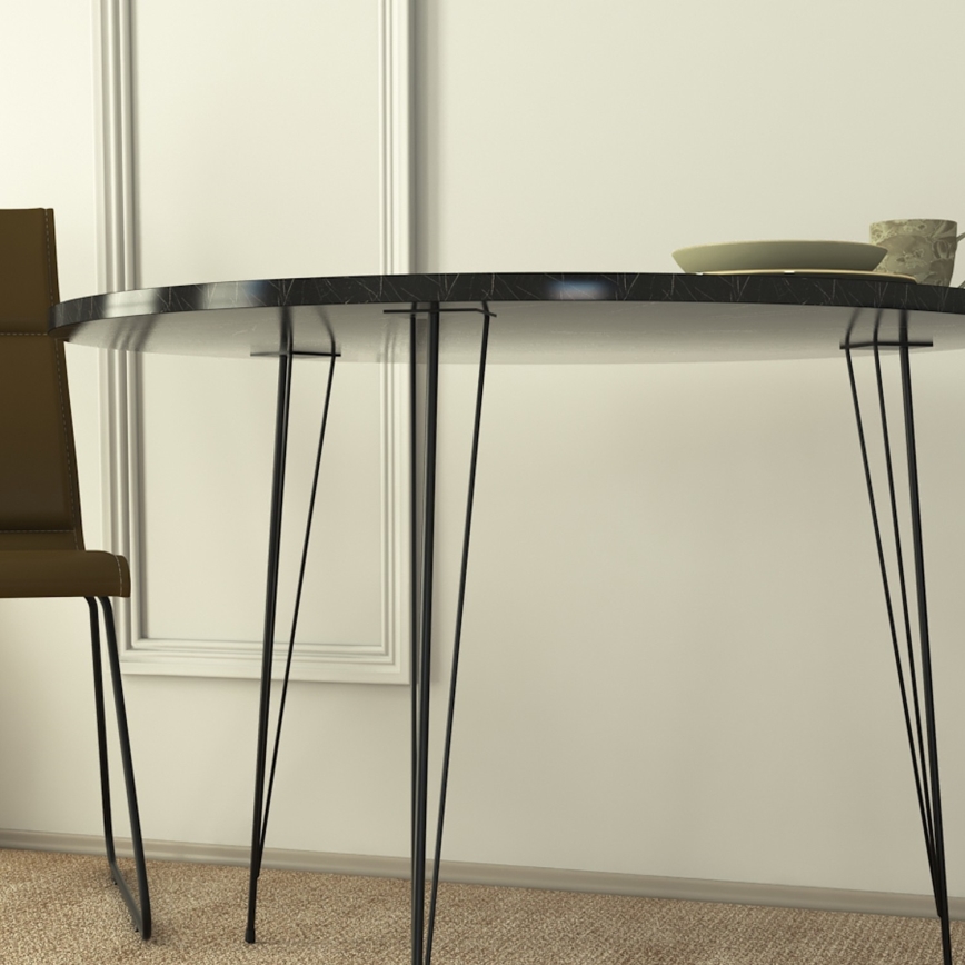 Dining table SANDALF 75x90 cm black