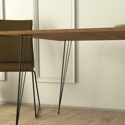 Dining table SANDALF 75x90 cm brown/black