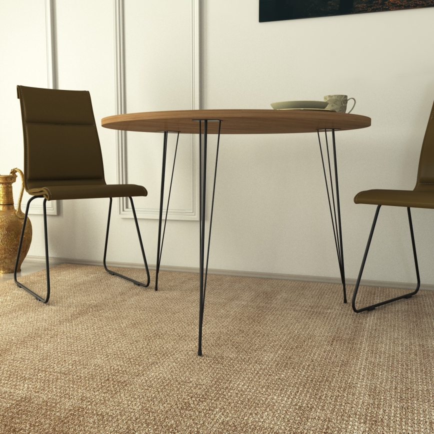 Dining table SANDALF 75x90 cm brown
