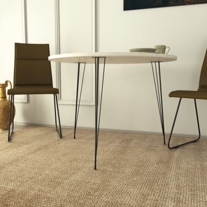 Dining table SANDALF 75x90 cm white/black