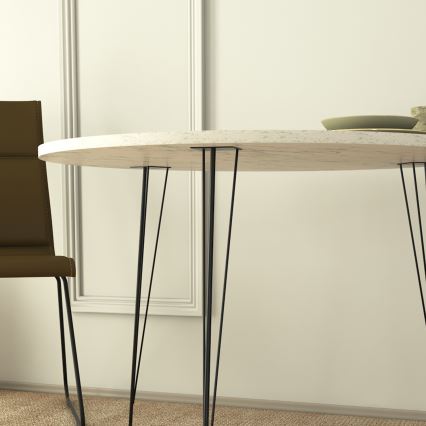 Dining table SANDALF 75x90 cm white/black