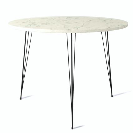 Dining table SANDALF 75x90 cm white/black