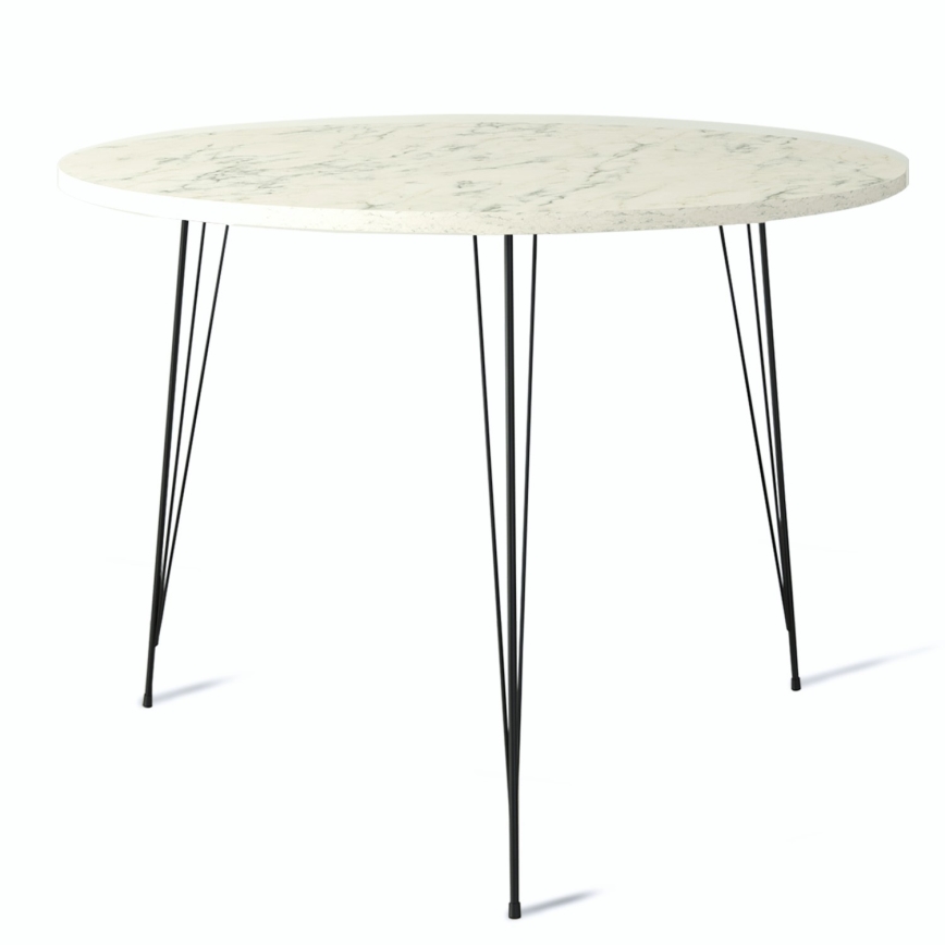Dining table SANDALF 75x90 cm white/black