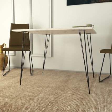 Dining table SANDALF 75x90 cm white/black