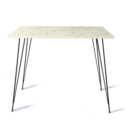 Dining table SANDALF 75x90 cm white/black