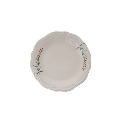 Dinner set 24 pcs white/green/porcelain
