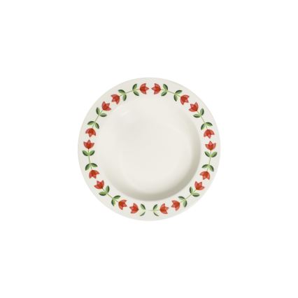 Dinner set 24 pcs white/red/green/porcelain