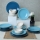 Dinnerware set 18 pcs blue/white/ceramic