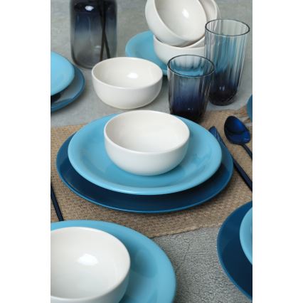Dinnerware set 18 pcs blue/white/ceramic