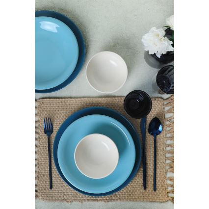 Dinnerware set 18 pcs blue/white/ceramic