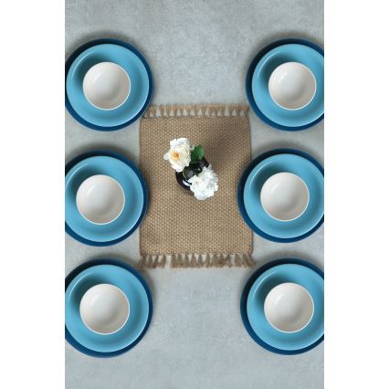 Dinnerware set 18 pcs blue/white/ceramic