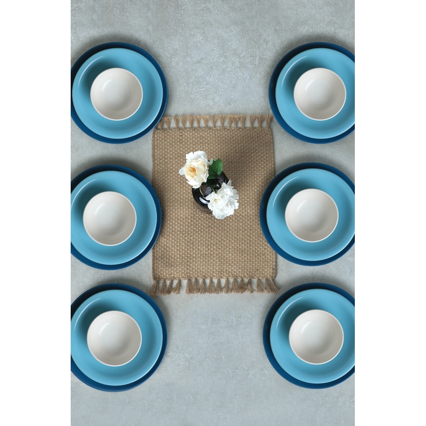 Dinnerware set 18 pcs blue/white/ceramic