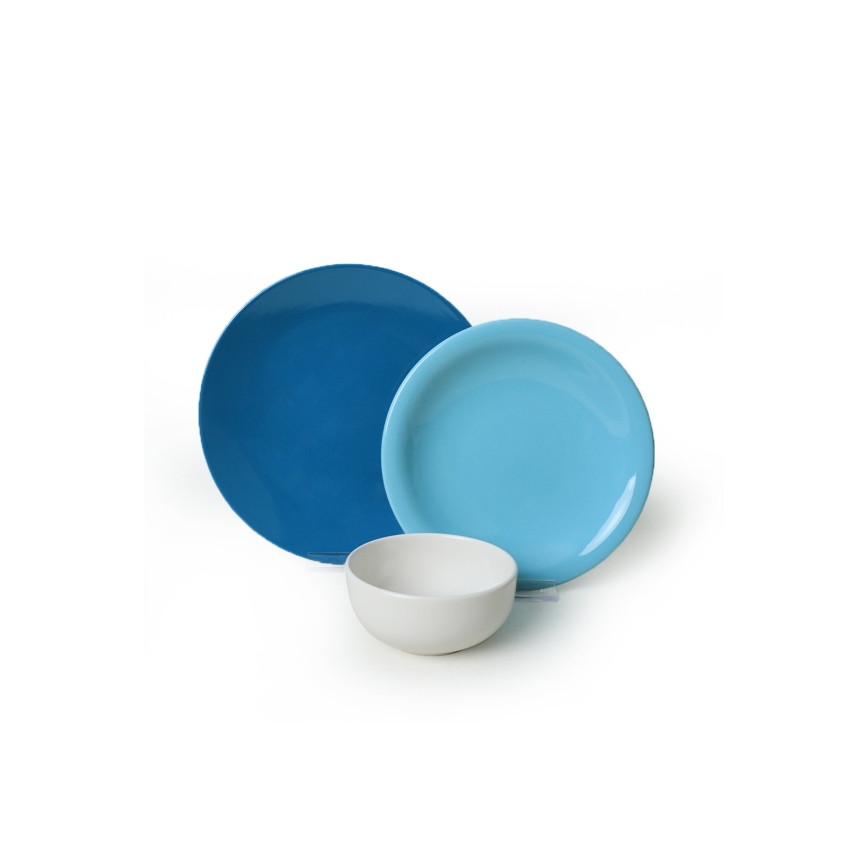 Dinnerware set 18 pcs blue/white/ceramic