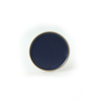 Dinnerware set 24 pcs blue/gold/ceramic