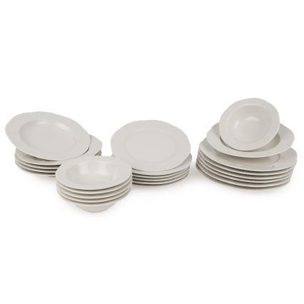 Dinnerware set 24 pcs white/porcelain