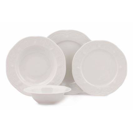 Dinnerware set 24 pcs white/porcelain