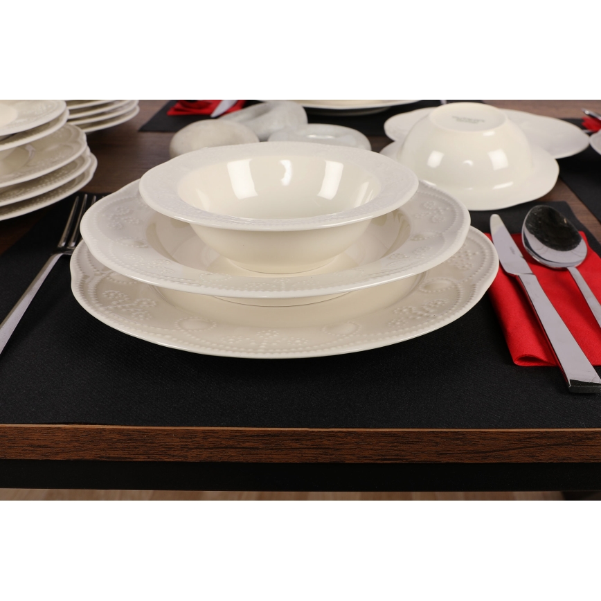 Dinnerware set 24 pcs white/porcelain