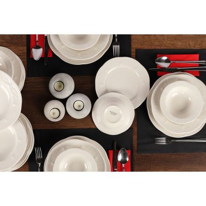 Dinnerware set 24 pcs white/porcelain