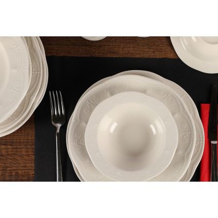 Dinnerware set 24 pcs white/porcelain