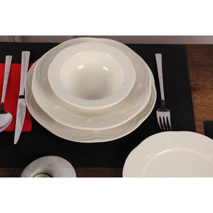 Dinnerware set 24 pcs white/porcelain