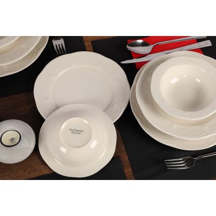 Dinnerware set 24 pcs white/porcelain
