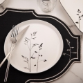 Dinnerware set 27 pcs white/black/porcelain
