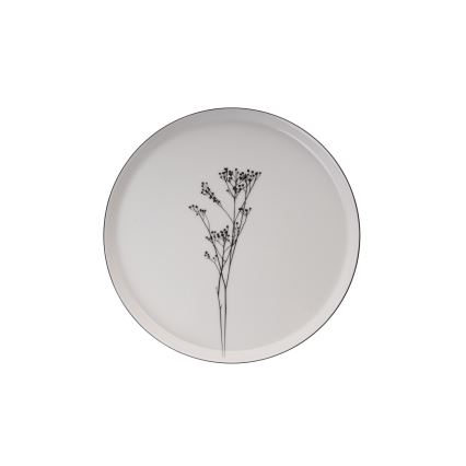 Dinnerware set 27 pcs white/black/porcelain