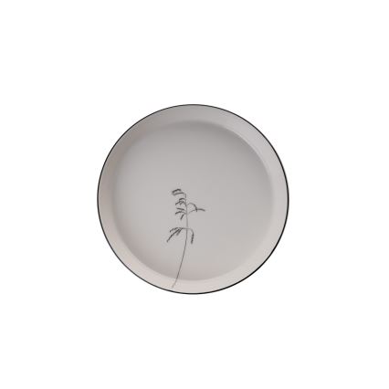 Dinnerware set 27 pcs white/black/porcelain