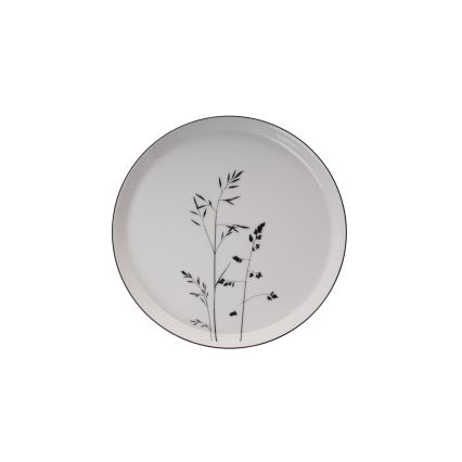 Dinnerware set 27 pcs white/black/porcelain