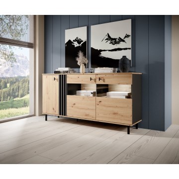 Display cabinet BADIA oak/anthracite
