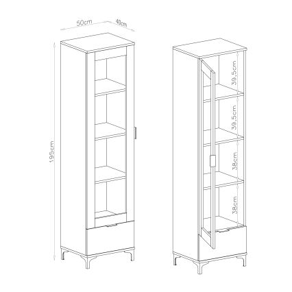 Display cabinet LORA white