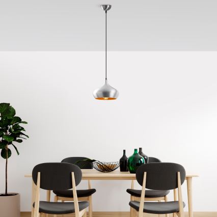 DODO Cable Pendant Light 1x E27/40W/230V, Matte Chrome