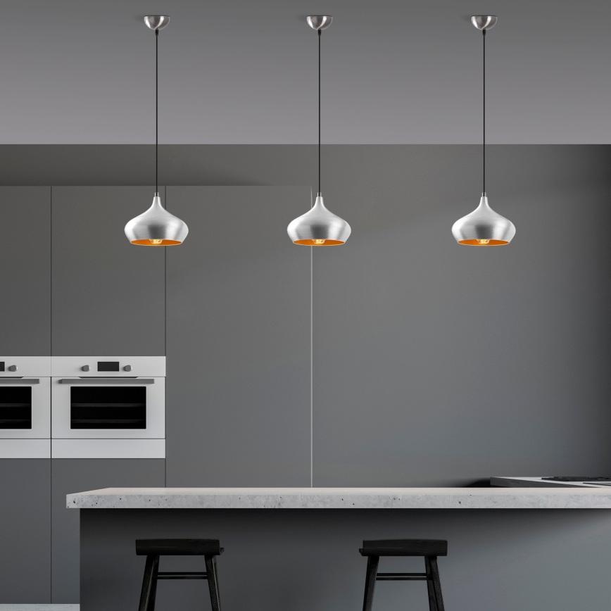 DODO Cable Pendant Light 1x E27/40W/230V, Matte Chrome