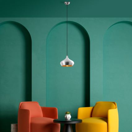 DODO Cable Pendant Light 1x E27/40W/230V, Matte Chrome