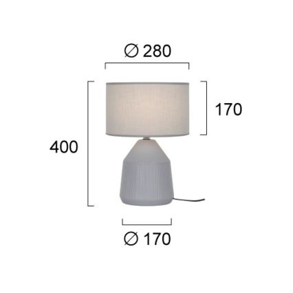 DOLLY Table Lamp 1xE27/25W/230V, Grey
