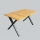 DOMO Extendable Dining Table 150/190 x 80 cm, Craft Oak/Black