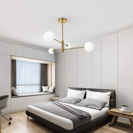 DORADO Rod Chandelier 4xG9/40W/230V Gold