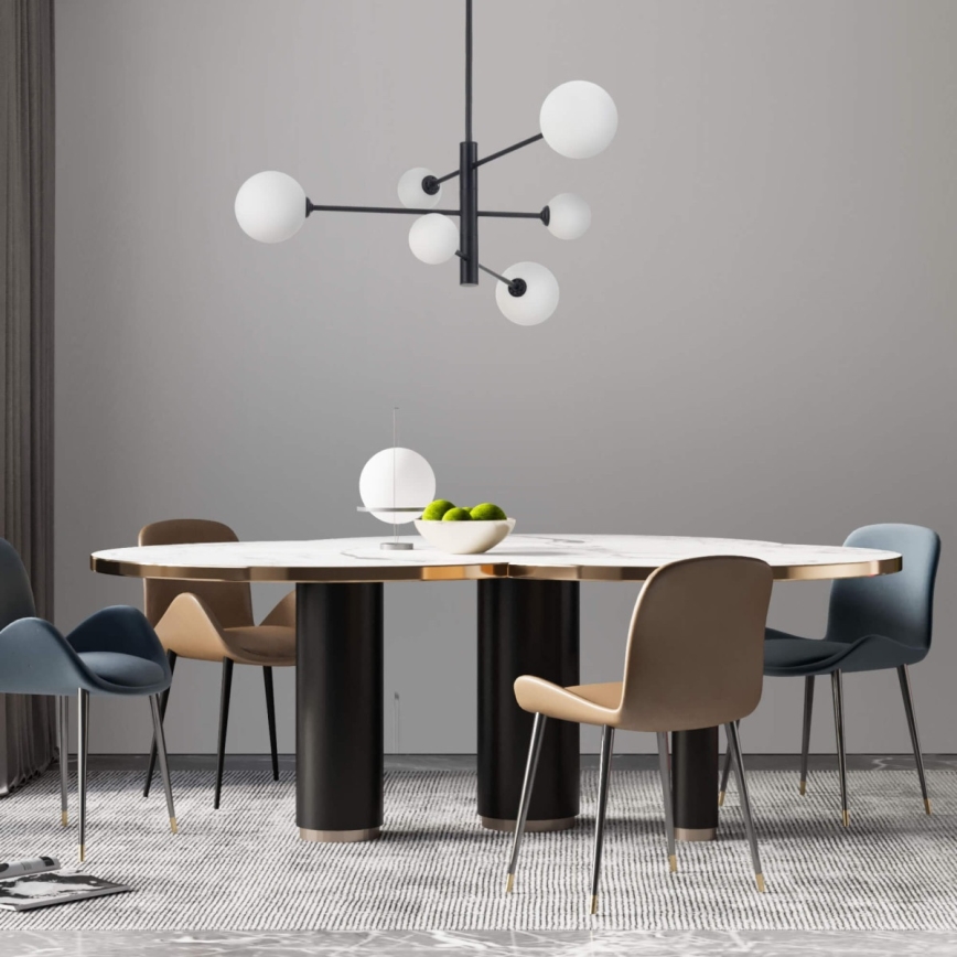 DORADO Rod-Mounted Chandelier 6xG9/40W/230V, Black