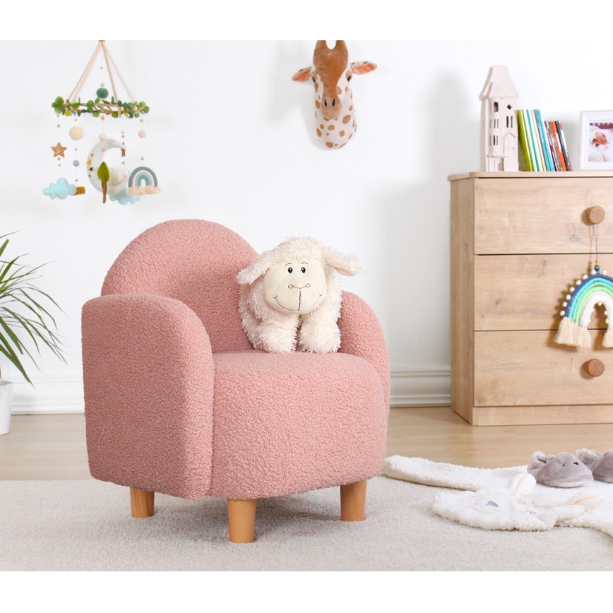 DORY Children's Armchair Light Pink
